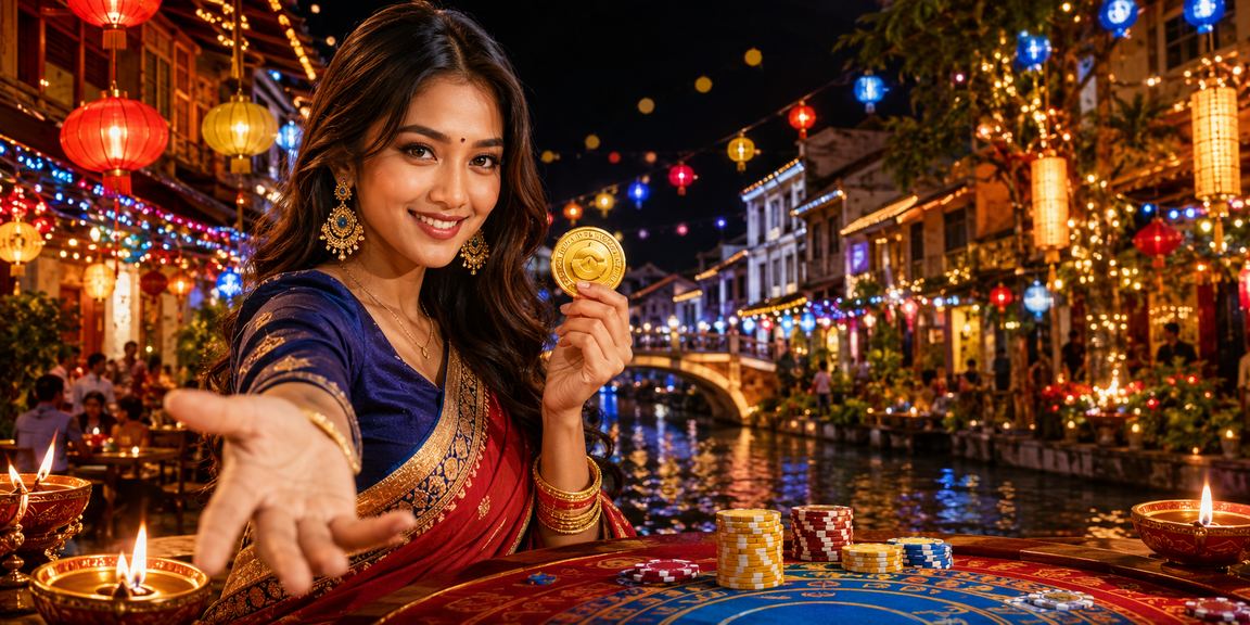 Pemain rummy di Melaka menggunakan platform kasino maju66 dengan gaya pakaian Melayu